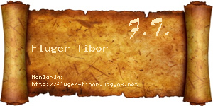 Fluger Tibor névjegykártya